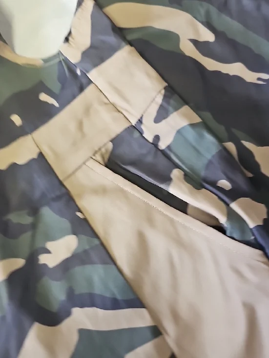 Camo Button-Front Overalls - Picture 3 of 8